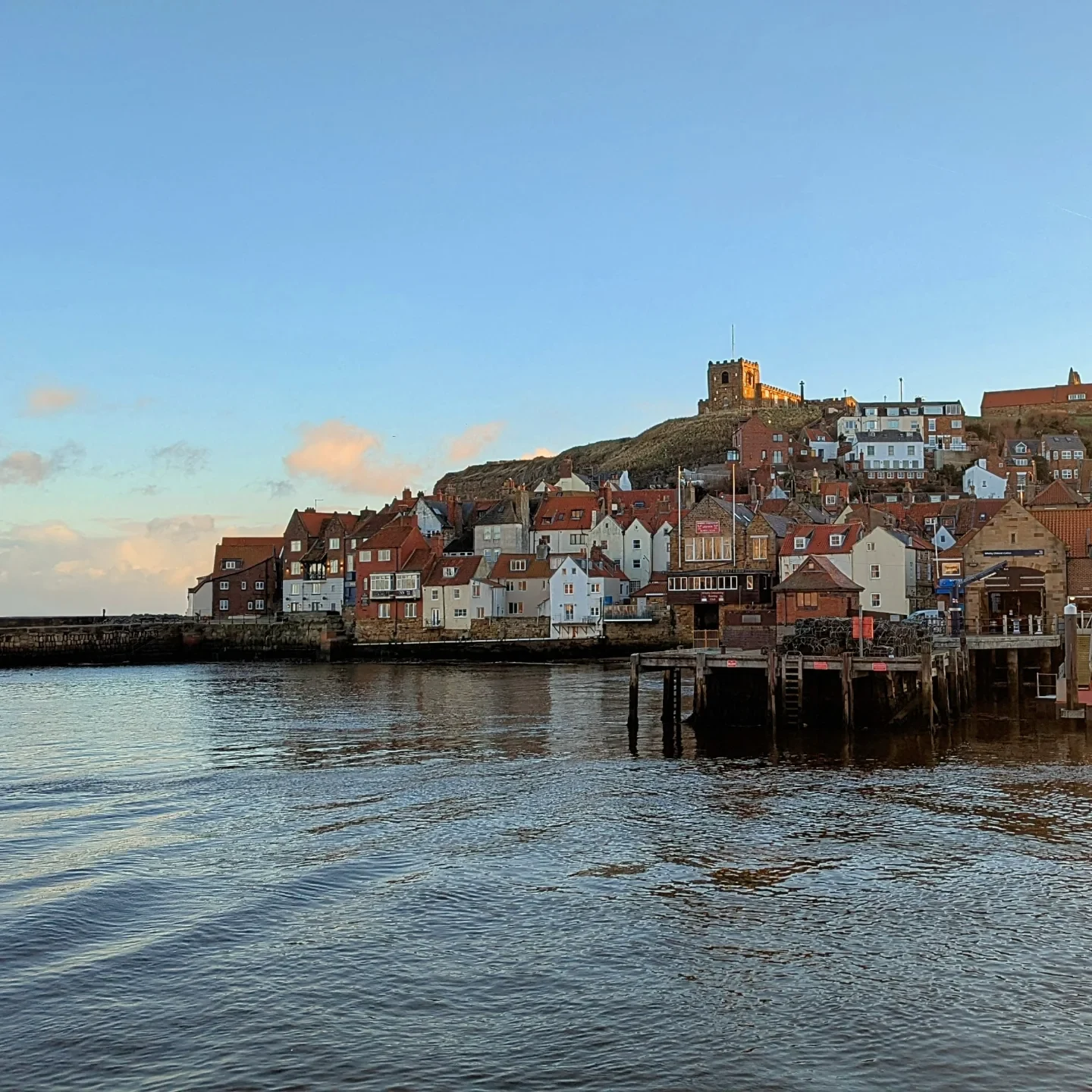 Whitby harbour looking toward the headland